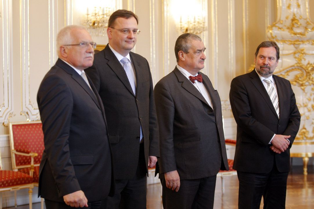 Lídři koalice u prezidenta Klause