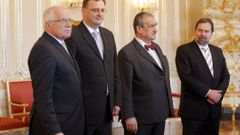 Lídři koalice u prezidenta Klause