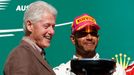 F1, VC USA 2017: Bill Clinton a Lewis Hamilton