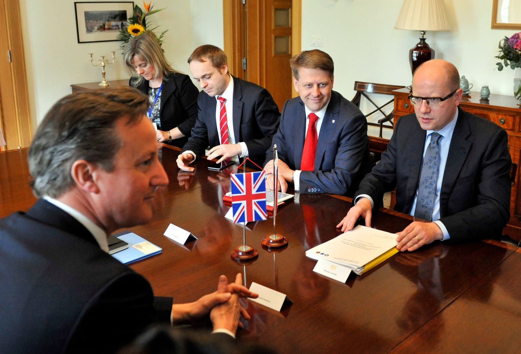David Cameron a Bohuslav Sobotka