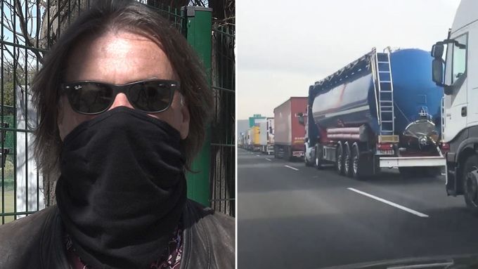 Mluvčí sdružení automobilových dopravců Česmad Bohemia Martin Felix si stěžuje za řidiče kamionů, že čekají kvůli kontrolám na hranicích v kolonách.