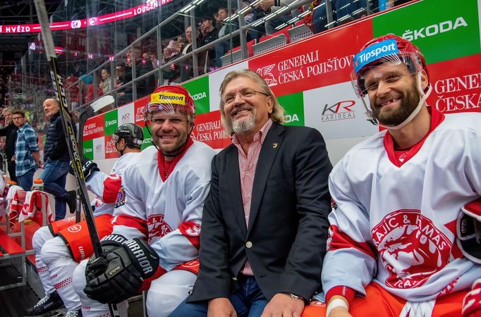 Exhibice v Třinci 2022: Václav Varaďa, Ján Moder, Martin Růžička.