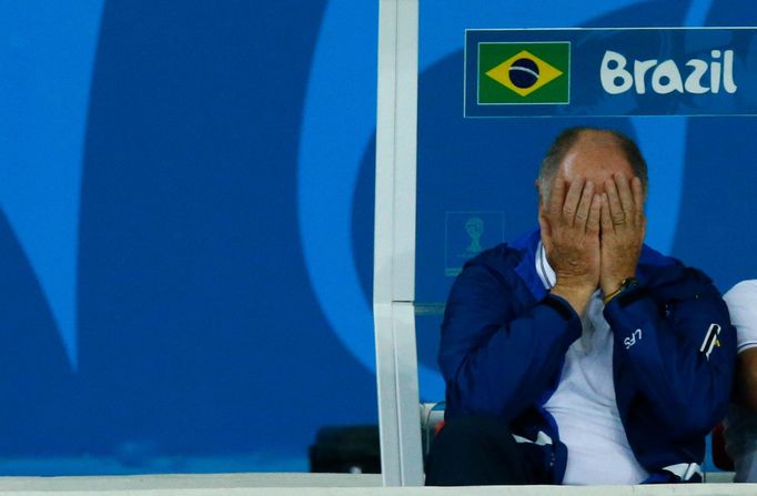 Luiz Felipe Scolari v semifinále MS 2014