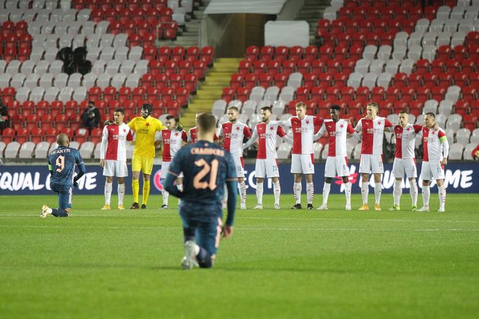 Arsenal a Slavia před odvetou čtvrtfinále Evropské ligy Slavia - Arsenal