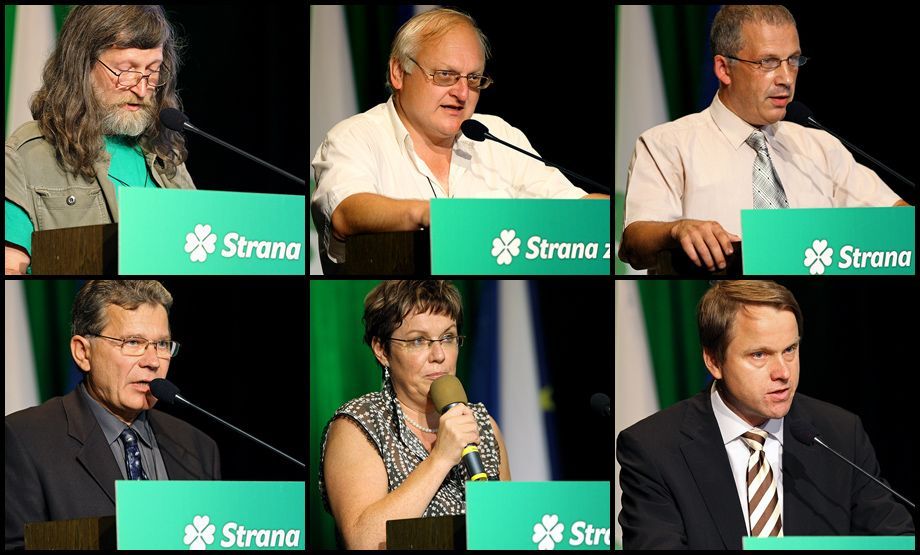 sjezd Strany zelených - kandidáti na předsedu
