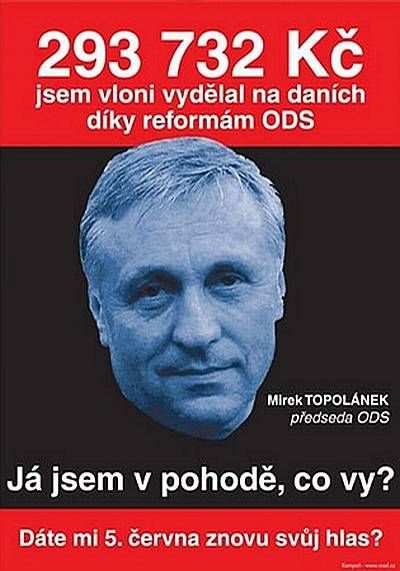 Plakát ke kampani ČSSD