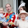 Princ Willian princ George, Catherine a Alžběta - Trooping Colour