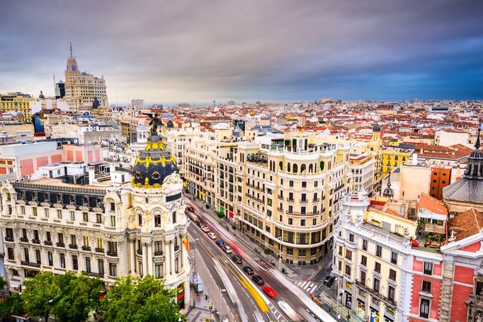 Gran Via, Madrid, Španělsko