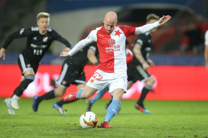 fotbal, Fortuna:Liga 2018/2019, Slavia - Baník Ostrava, Miroslav Stoch a neproměněná penalta