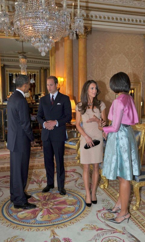 Obama ve Velké Británii - Princ William a vévodkyně Catherina