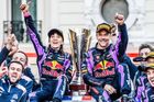 Navigátorka Isabelle Galmicheová slaví se Sébastienem Loebem triumf v Rallye Monte Carlo 2022