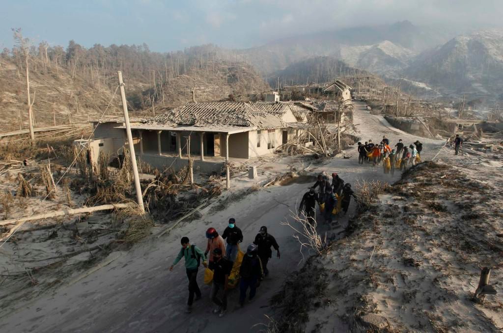 Výbuch sopky Merapi na indonéském ostrově Jáva