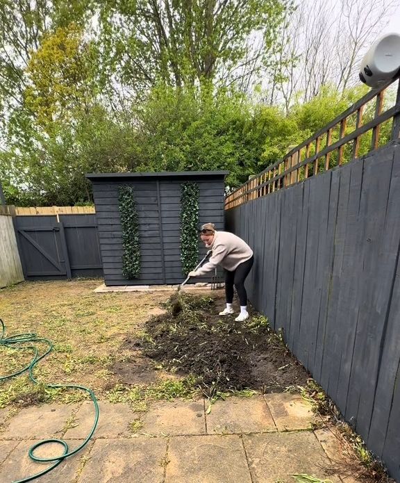 přestavba, zahrada, matka