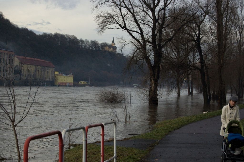 Velká voda v Ústí nad Labem (14. ledna 2011)