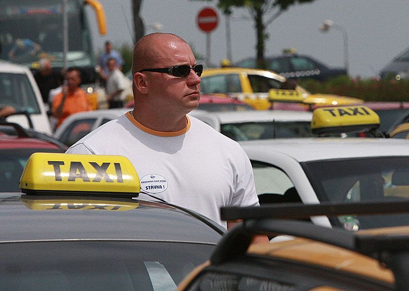Stávka taxi v Ruzyni