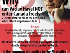 Petice europoslanců za zrušení víz do Kanady.