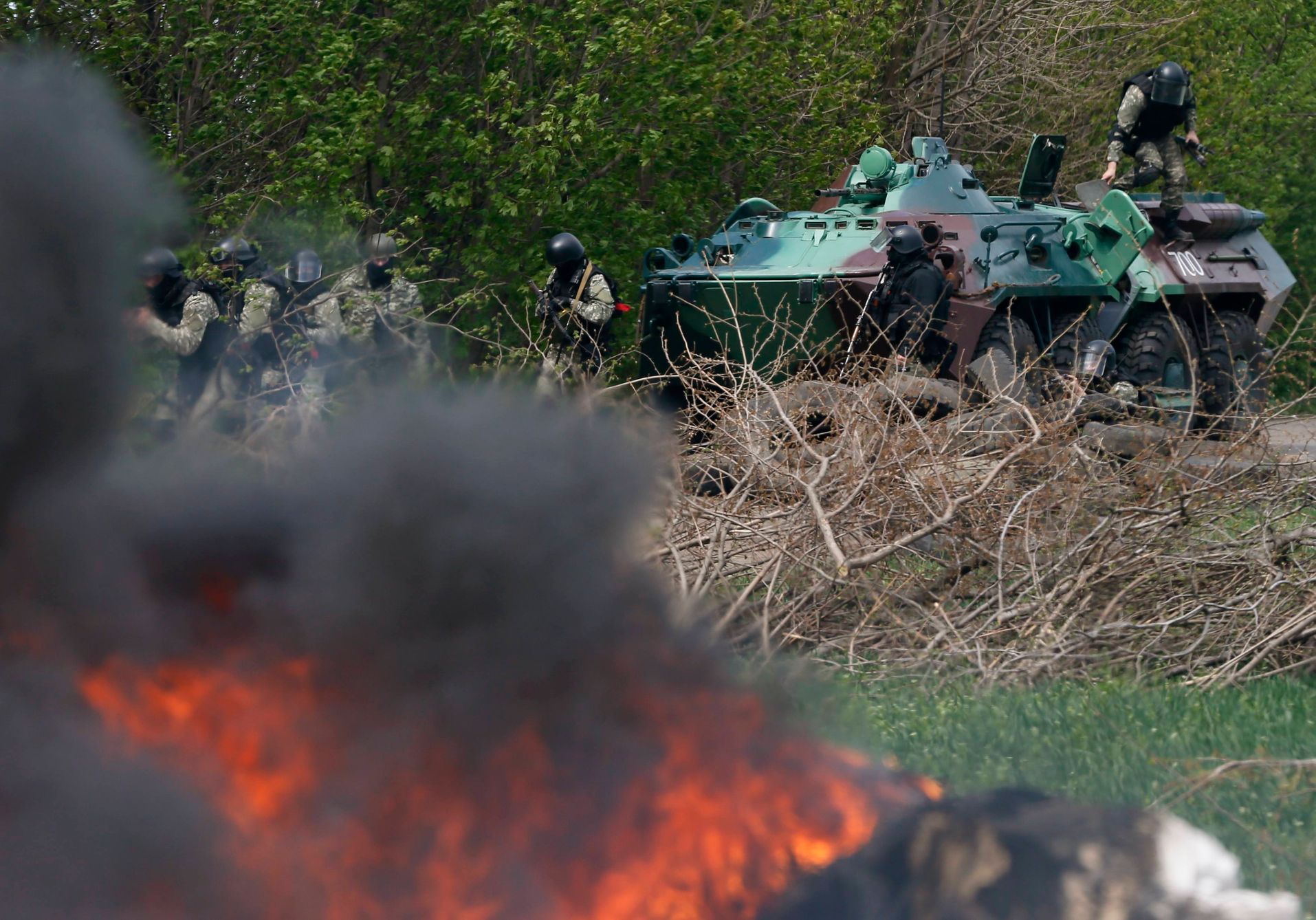 Ukrajinské ozbrojené síly poblíž Slavjansku