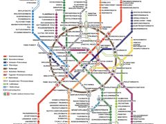 Mapka moskevského metra.