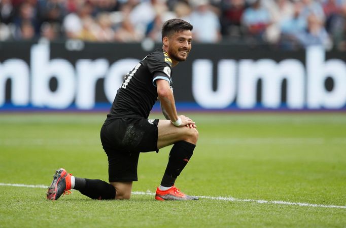 Soccer Football - Premier League - West Ham United v Manchester City - London Stadium, London, Britain - August 10, 2019  Manchester City's David Silva during the match