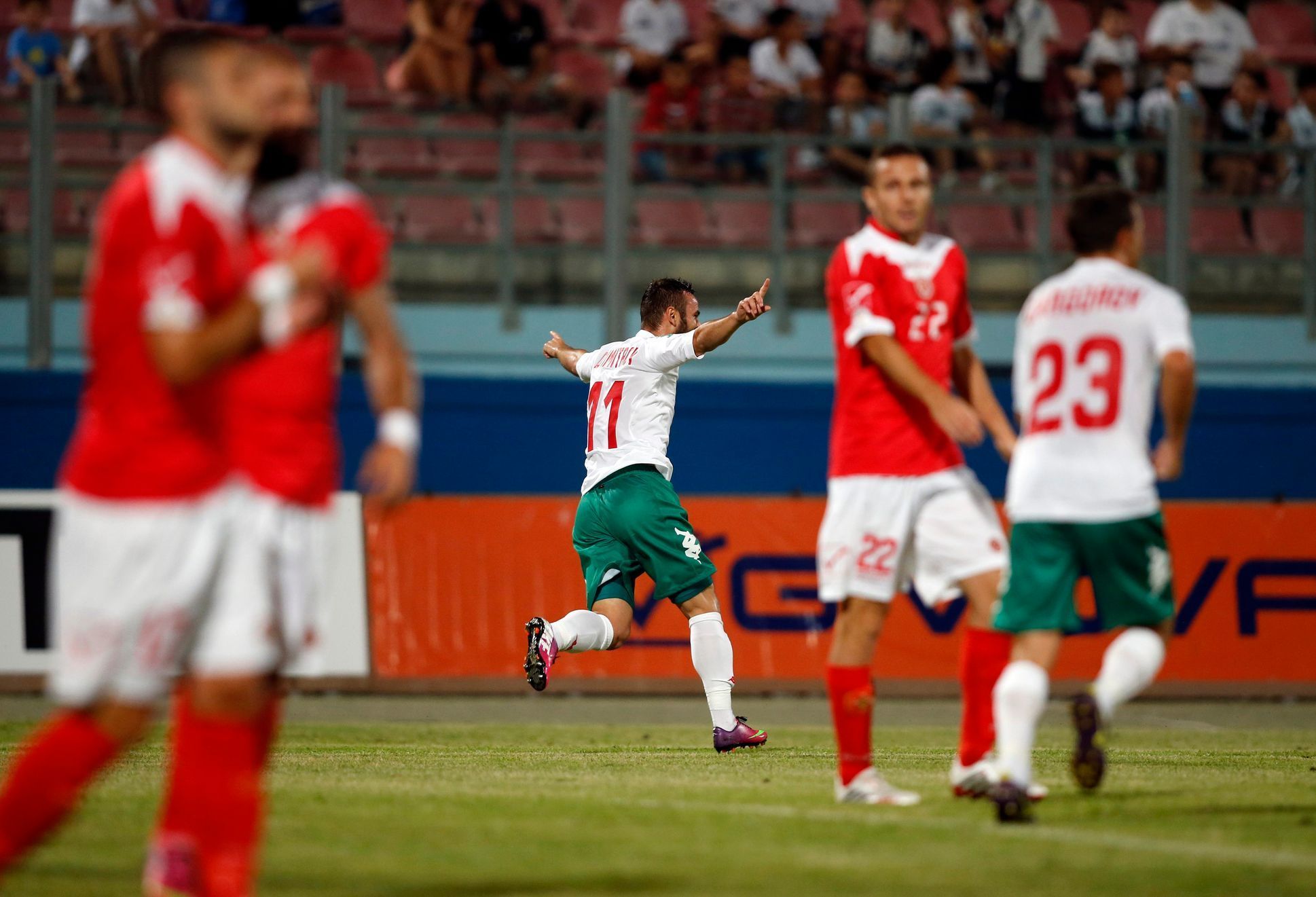 Fotbal, kvalifikace MS: Malta - Bulharsko: Radoslav Dimitrov slaví gól