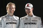 Michael Schumacher a Nico Rosberg