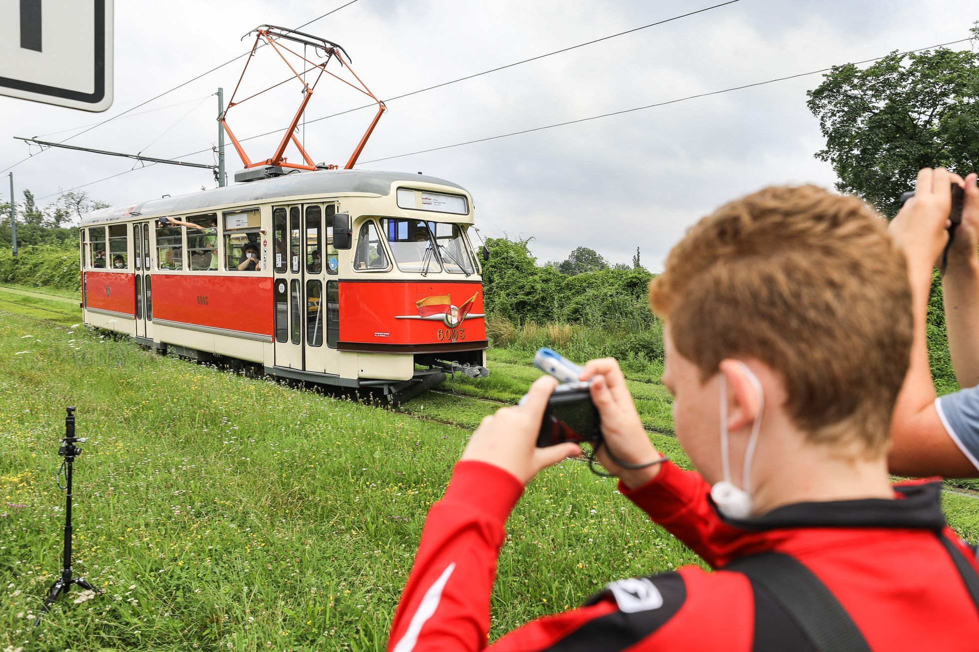 Průvod tramvají, 130 let výročí, Praha, tramvaj, MHD, DPP, šotouš