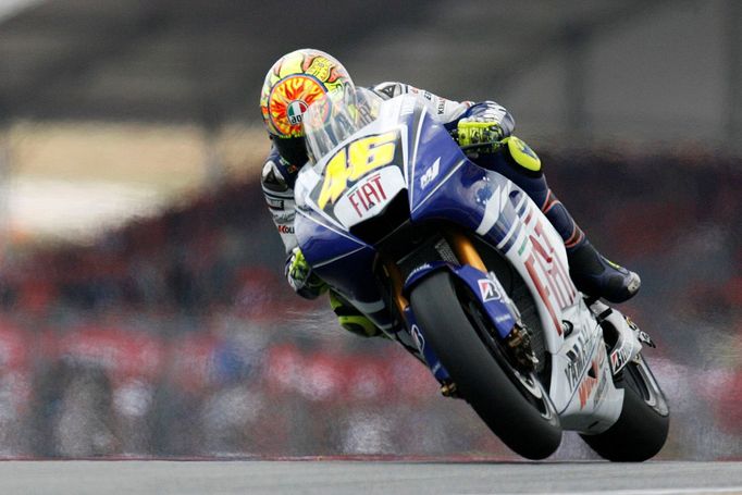 Valentino Rossi na Yamaze v závodě MotoGP v rámci VC Francie 2008