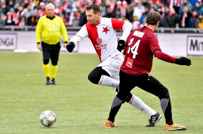 Pavel Kuka při Silvestrovském derby 2019.