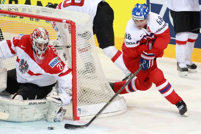 MS 2015, Česko-Rakousko: Jaromír Jágr - Bernhard Starkbaum