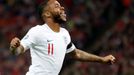 Raheem Sterling slaví gól na 4:0 v zápase kvalifikace ME 2020 Anglie - Česko.