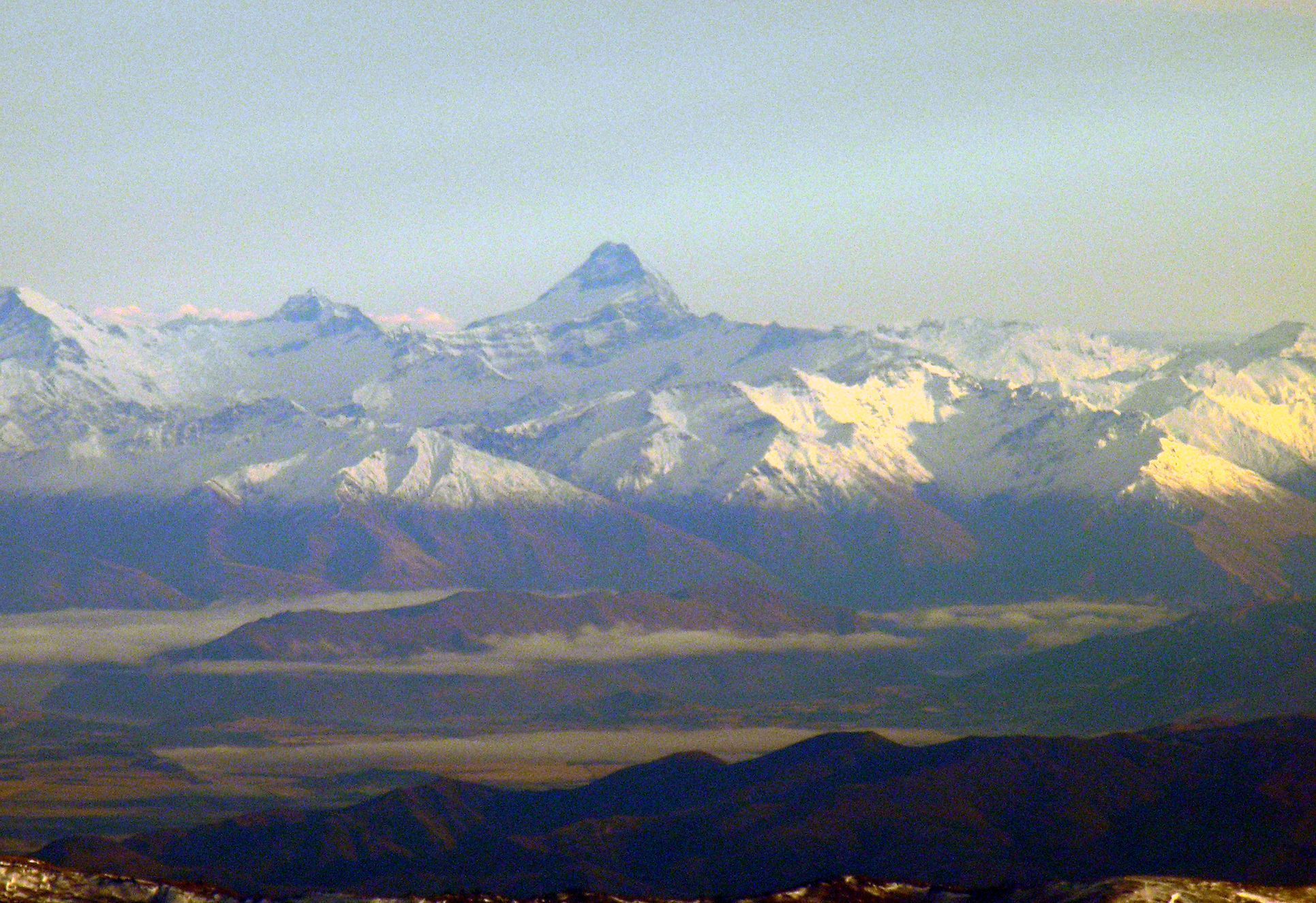 Mount Aspiring na Novém Zélandu.