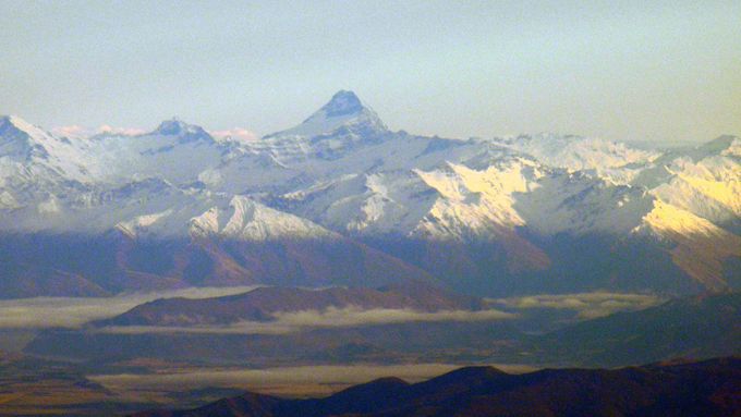 Mount Aspiring na Novém Zélandu.