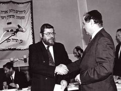 Inaugurace do funkce pražského rabína, 1992.