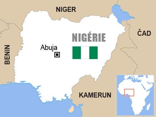 Nigérie - mapa