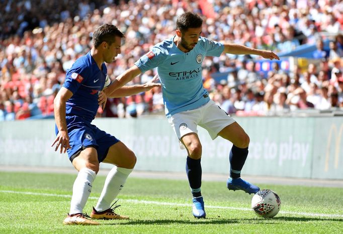 Community Shield 2018 - Bernardo Silva a Cesar Azpilicueta