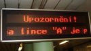 Pražské metro dnes po ránu - Můstek trasa A.