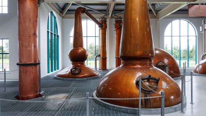Tullamore: pohled na město, známé výrobou irské whiskey