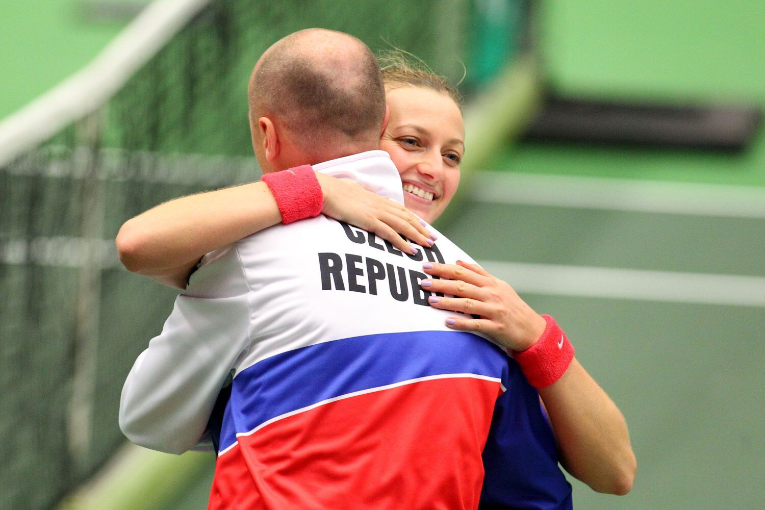 Fed Cup, ČR-Francie: Petra Kvitováa a Petr Pála