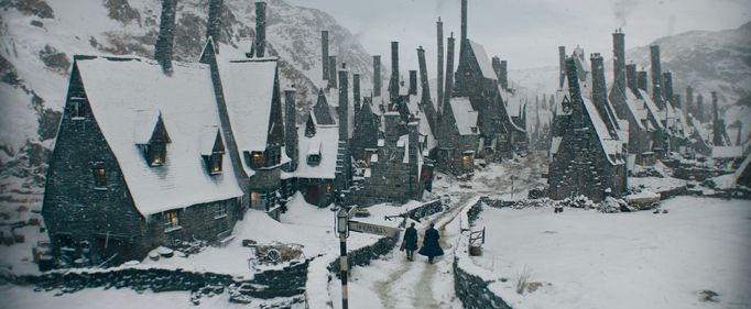 Na snímku z Fantastických zvířat: Brumbálových tajemství je vesnička Prasinky.