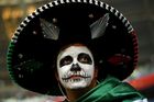 Mexický fanoušek v zápase Mexiko - Brazílie na MS 2018