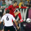 Cristiano Ronaldo v zápase Euro 2012 proti Německu