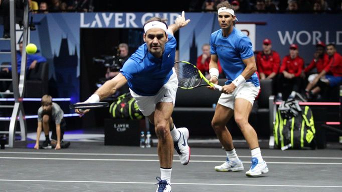 Roger Federer a Rafael Nadal na Laver Cupu 2017