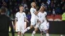 Soccer Football - Euro 2020 - Group J Qualification - Finland v Liechtenstein - Helsinki, Finland November 15, 2019. Teemu Pukki of Finland celebrates his goal with Jasse