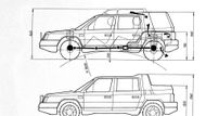 Nejméně práce by měli v Příboře s verzí, která zachovávala klasické uspořádání Tatry 613. Vzduch k motoru uloženému vzadu byl přiváděn vstupy ve střeše.