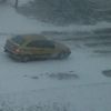 První sníh - Orlické hory - silnice -auto