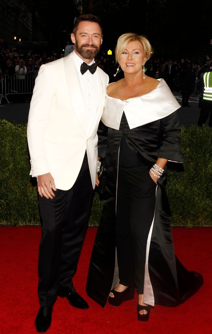 Hugh Jackman and Deborra-Lee Furness arrive at the Metropolitan Museum of Art Costume Institute Gala Benefit in New York