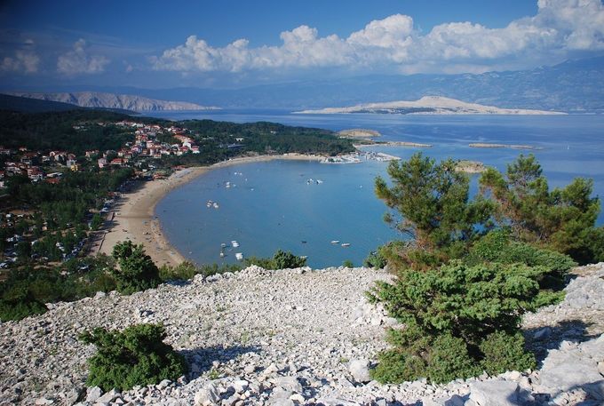 Rajská pláž, Rab, Chorvatsko