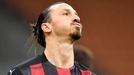 Zlatan Ibrahimovic v zápase Evropské ligy AC Milán  Sparta Praha