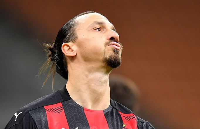 Zlatan Ibrahimovic v zápase Evropské ligy AC Milán  Sparta Praha