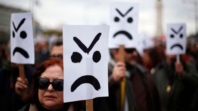 Protivládní demonstrace v Lisabonu.